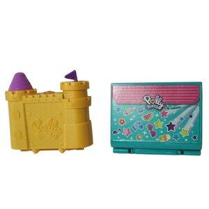 Polly Pocket Big Pocket World Sandcastle and Mini Middle School Playsets ONLY